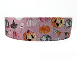 Pastel Pink Halloween Dog Collar